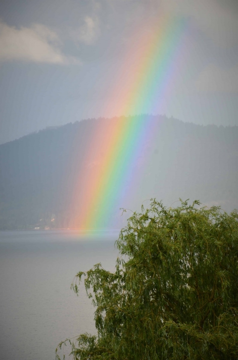 Rainbow on Okanagon Lake - FInty, British Columbia, Canada