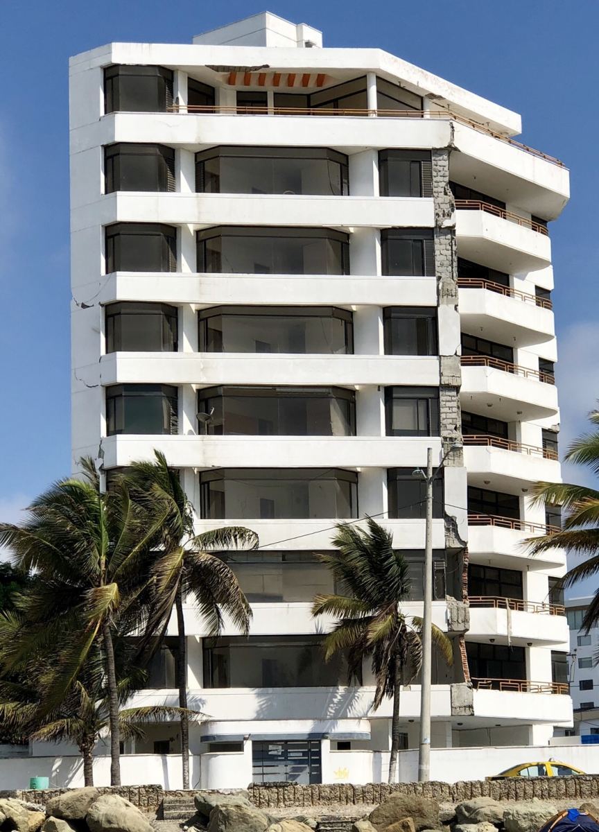 An abandoned beachfront condo