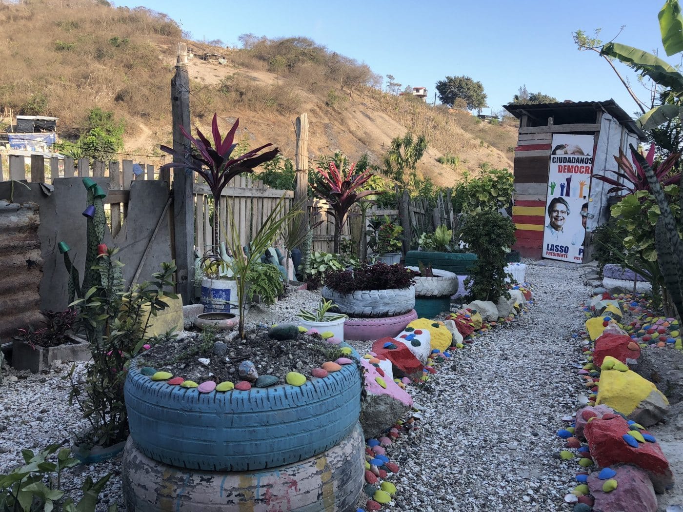 Someone’s backyard garden in one of the communities where we planted trees.  The people I encountered were truly wonderful!